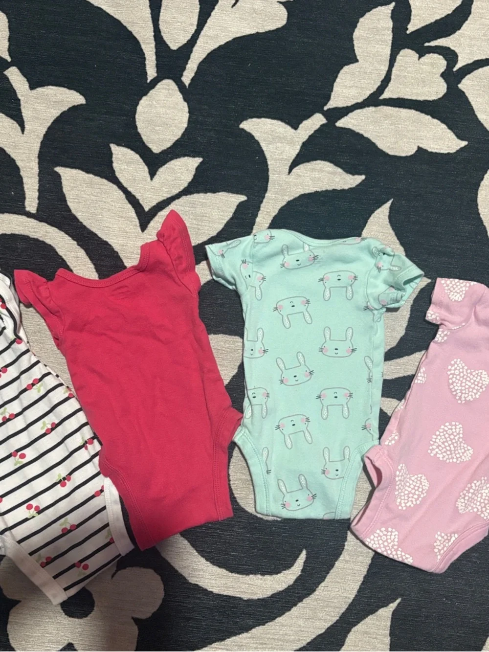 Gerber Pink Newborn Onesie with White Dot Detail 4 bundle